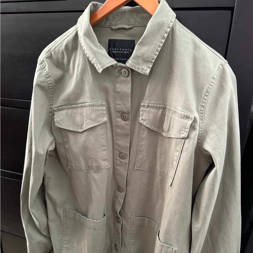 NWT Women’s SANCTUARY 4 Pocket Utility Jacket Size XL Olive Green